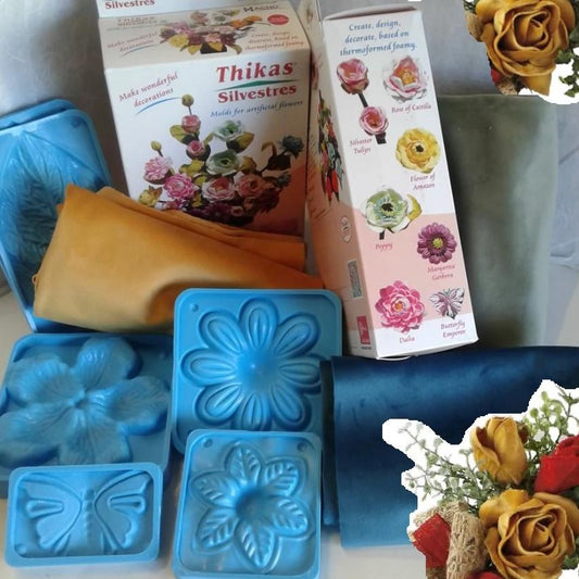 thikas stampi renkalik velluto e fommy silvestre per gerbere, magnolie, rose, foglie e farfalle