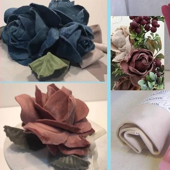 rose velluto blu bordeaux da creare con thikas stampi renkalik velluto e fommy silvestre