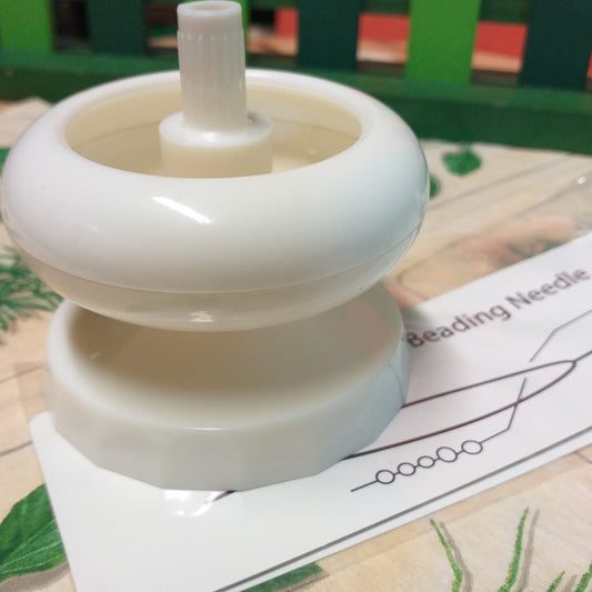 attrezzi perline yoyo infilaperle trottolina di plastica con ago per creare fiori alberi piante di perle rocailles conteria di venezia