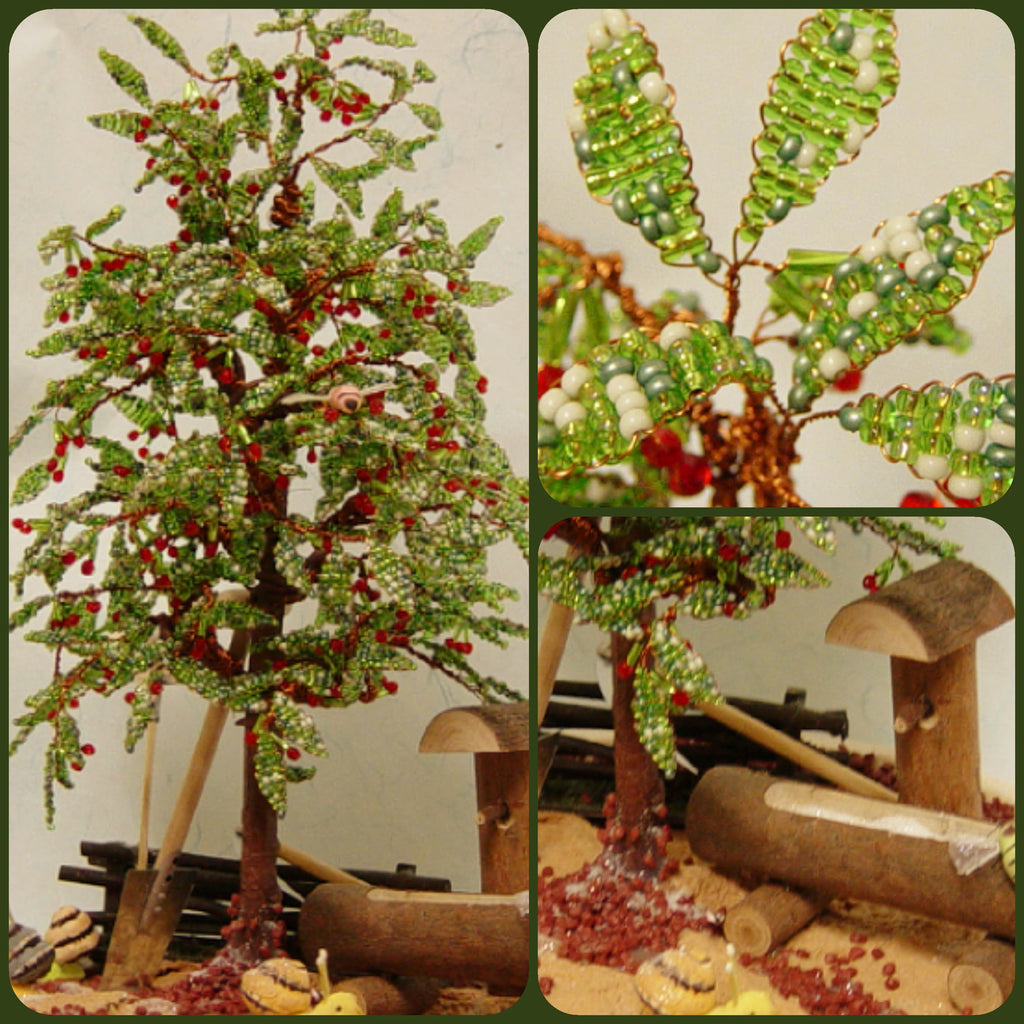 Come creare alberi perline ciliegio, schemi e idea ciliegie bomboniere