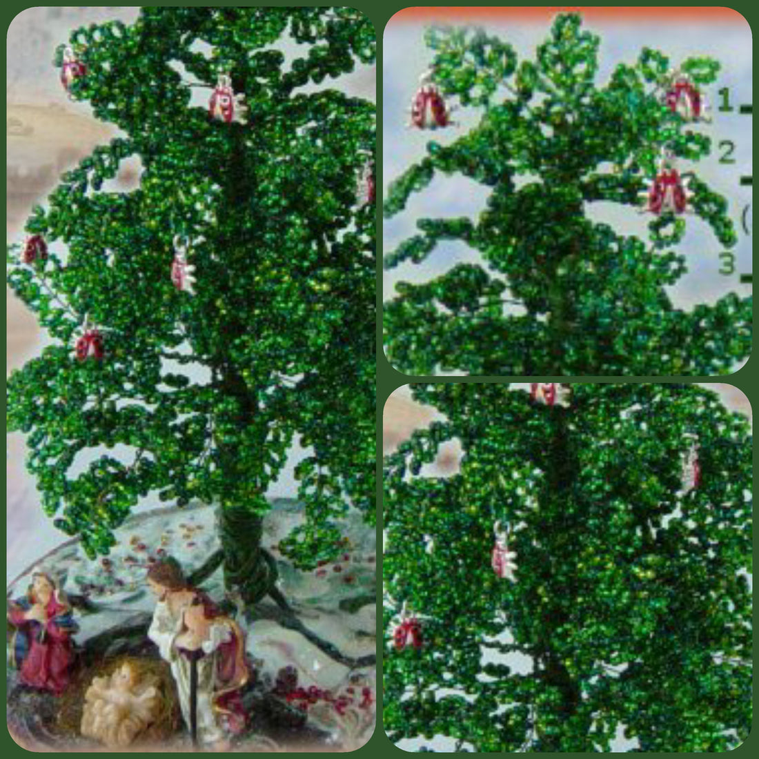 come creare alberi natale perline con Presepe Natività