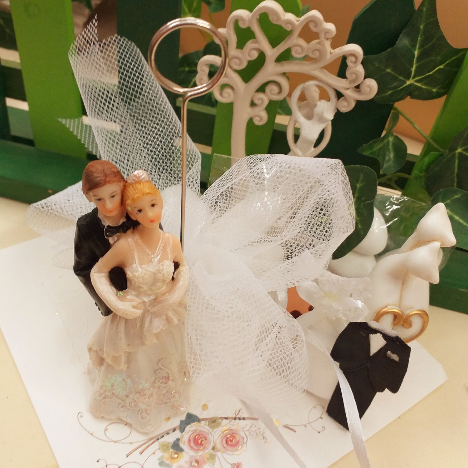 statuette sposi cake topper torta memo clip segnatavolo bomboniere matrimonio anniversario di nozze da confezionare confetti