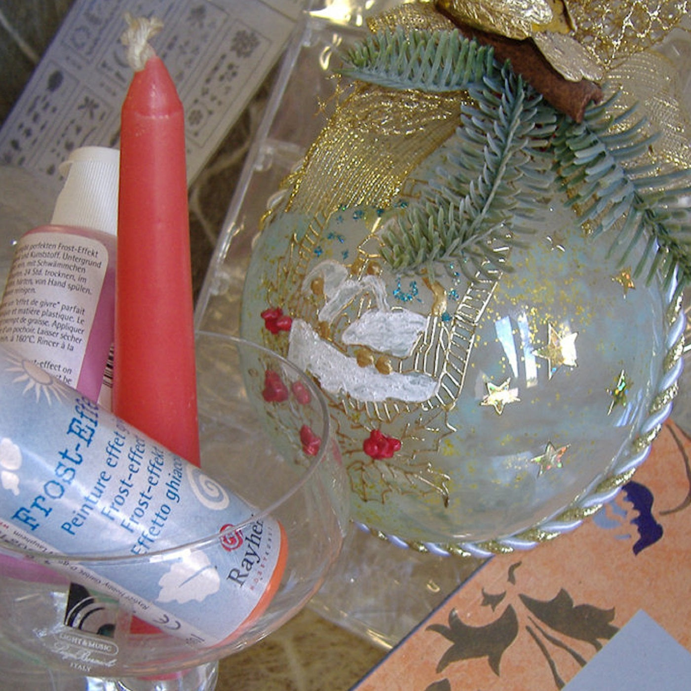 sfere oggetti forme a scatola da decorare con colori frost per natale in plastica plexiglass trasparenti divisibili