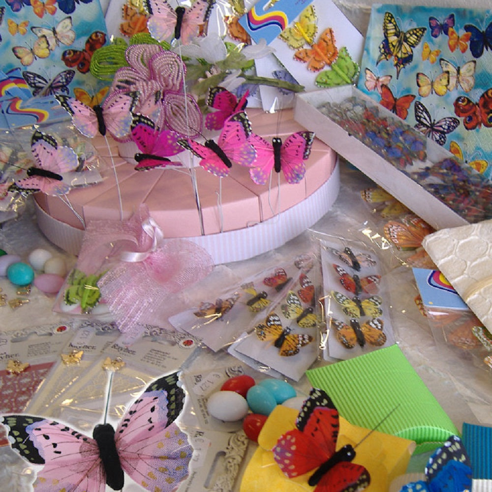 hobby creativi fai da te oggettistica farfalle confetti per torte bomboniere e decorazioni fiori perline