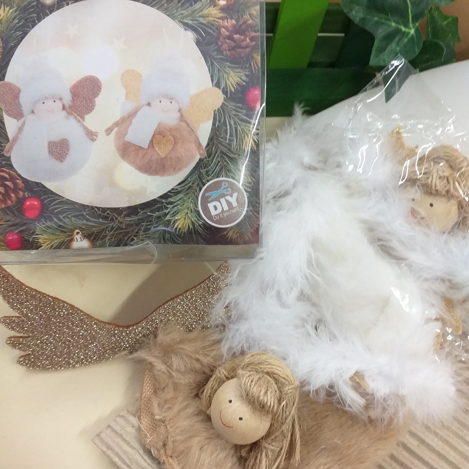 istruzioni cartamodelli kit materiali angioletti shabby fai da te creazione Natale angeli decorazioni addobbi albero