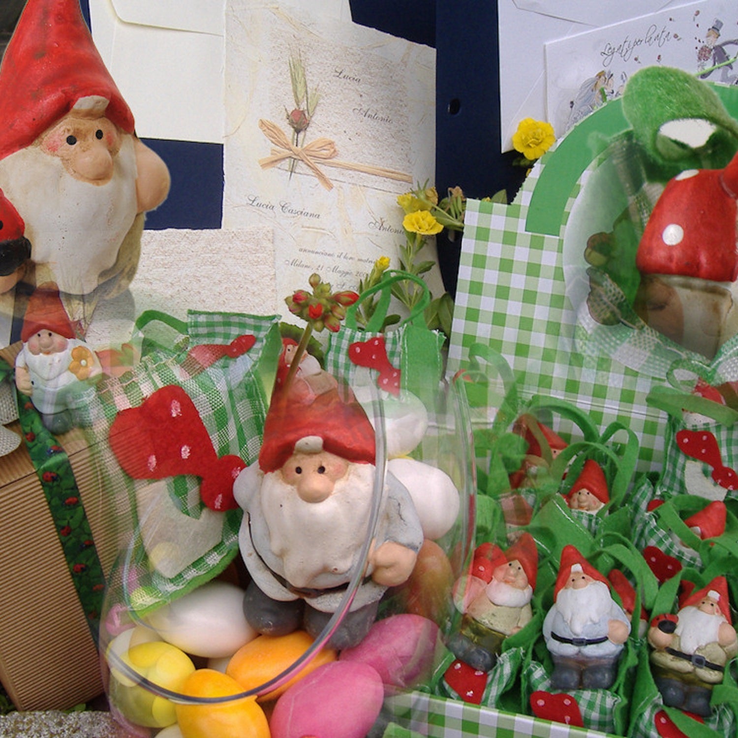 negozio bomboniere hobby creativi fai da te shop online gnomi sacchetti confetti inviti