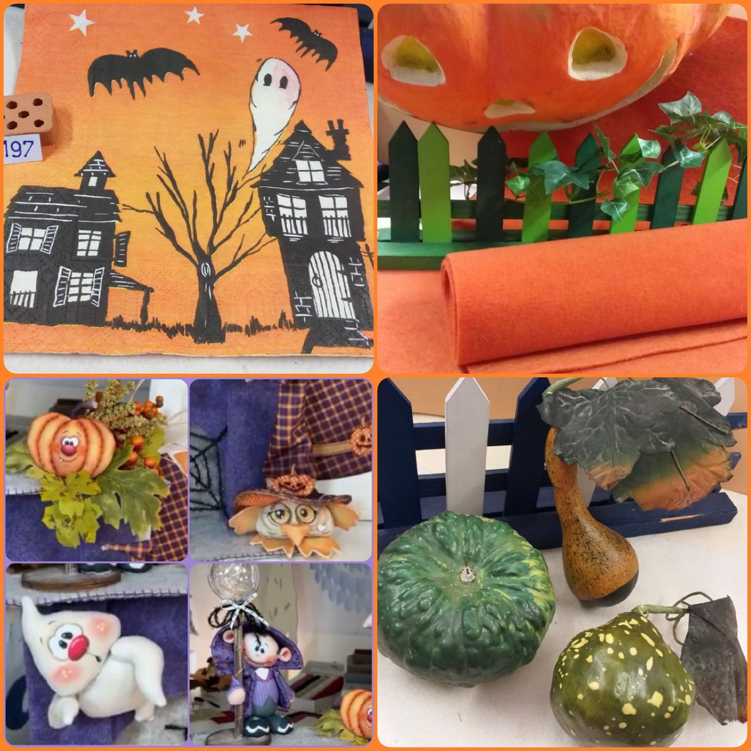 tovaglioli decoupage halloween vetrine autunnali per decorazioni addobbi casa negozio