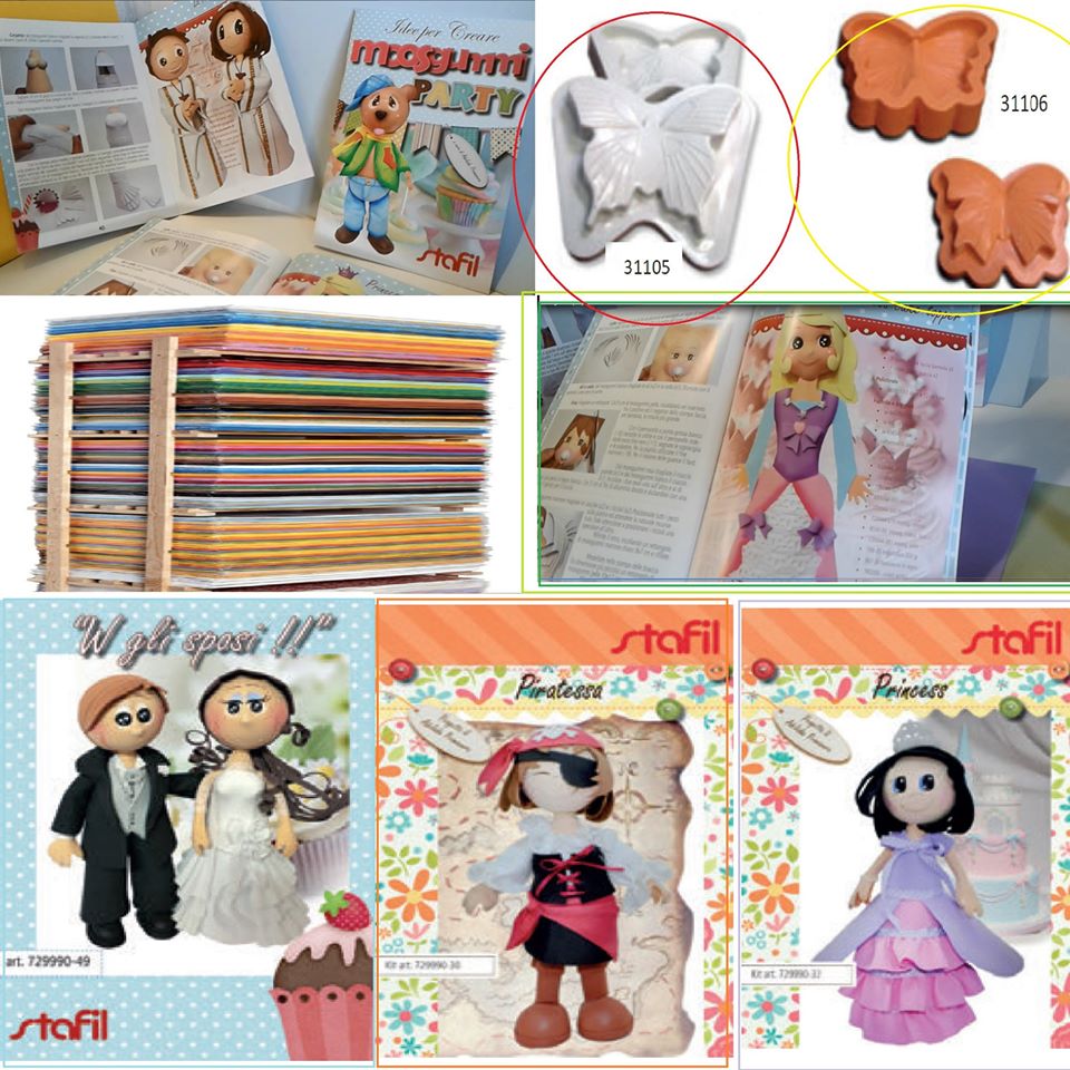 stafil marianne hobby creativi riviste kit fommy e stampi farfalle bamboline Prima Comunione