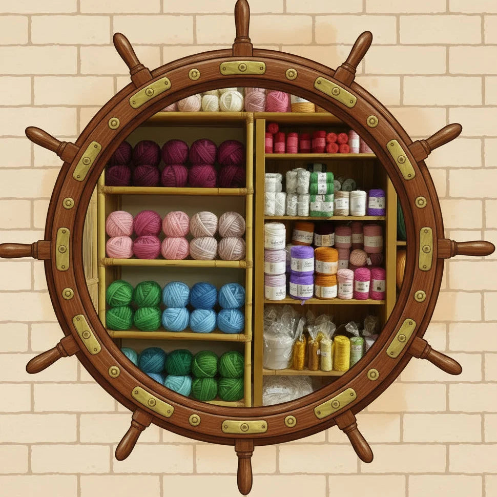 scaffali di fili e filati merceria creativa per uncinetto e lavori a maglia cotone rafia fettuccia macramè thai cordino corde