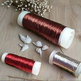 argento marrone rosso vetrina shop colori filo di ferro colorato 0.30 mm verniciato smaltato lucido metallizzato uso per fiori alberi bonsai piante perline hobby creativi uncinetto
