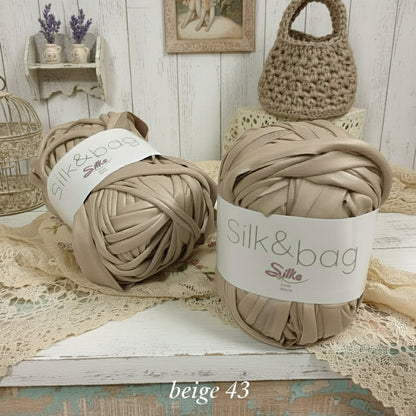 Lycrapel MAS e Silke colori fettuccia ecopelle per borse uncinetto 6/7