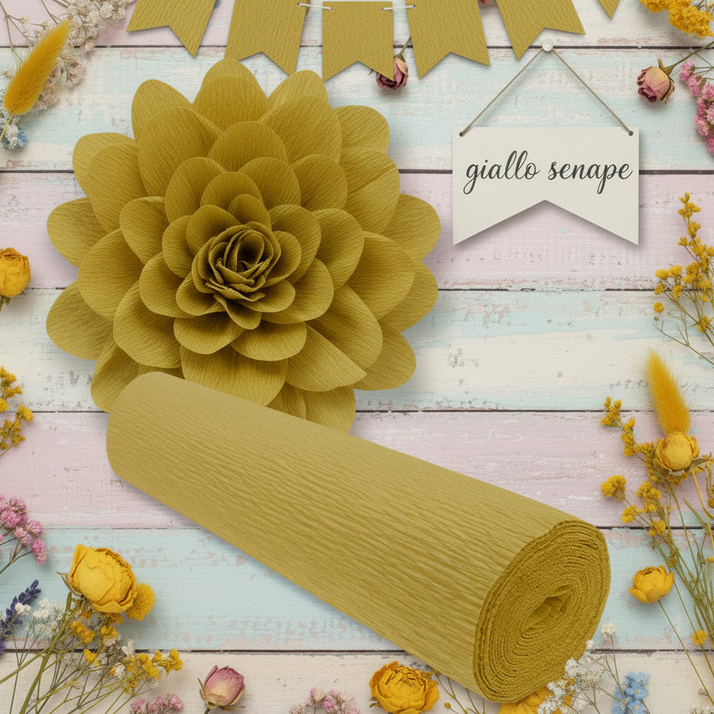 Carta crespa 180 g colorata pesante per fiori giganti e decorazioni