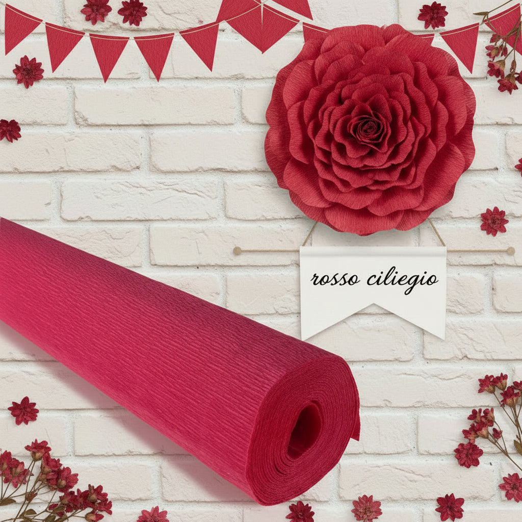 Carta crespa 180 g colorata pesante per fiori giganti e decorazioni
