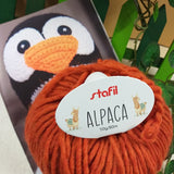 arancione zucca gomitolo filo di lana alpaca grossa filato stafil per sferruzzare cappello berretto animali uncinetto