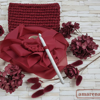 shop fettuccia bordeaux amarena maglina stafil jersey borse cestini tappeti uncinetto scaldacollo collane pochette clutch bags 