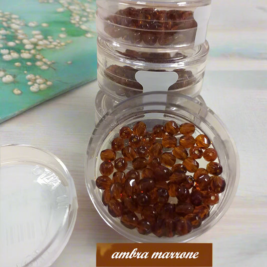 ambra marrone mezzi cristalli sfaccettati perline collane e bigiotteria offerta perle 4 mm uso intreccio tessitura animaletti orecchini collane anelli bracciali