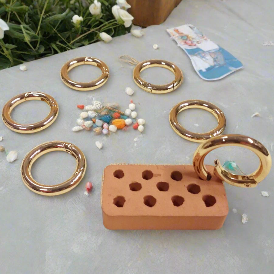 Anelli metallo per manici borse fai da te artigianali | ganci apribili