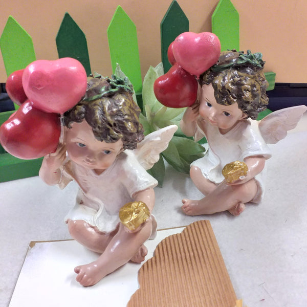 Statuetta angelo cupido San Valentino lettera e palloncini cuore –  hobbyshopbomboniere