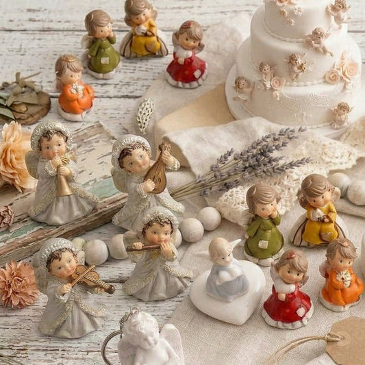 uso bomboniere e regalini natalizi statuine angioletti portachiavi scatoline angeli statuette piccole e grandi colorate magneti ricordini