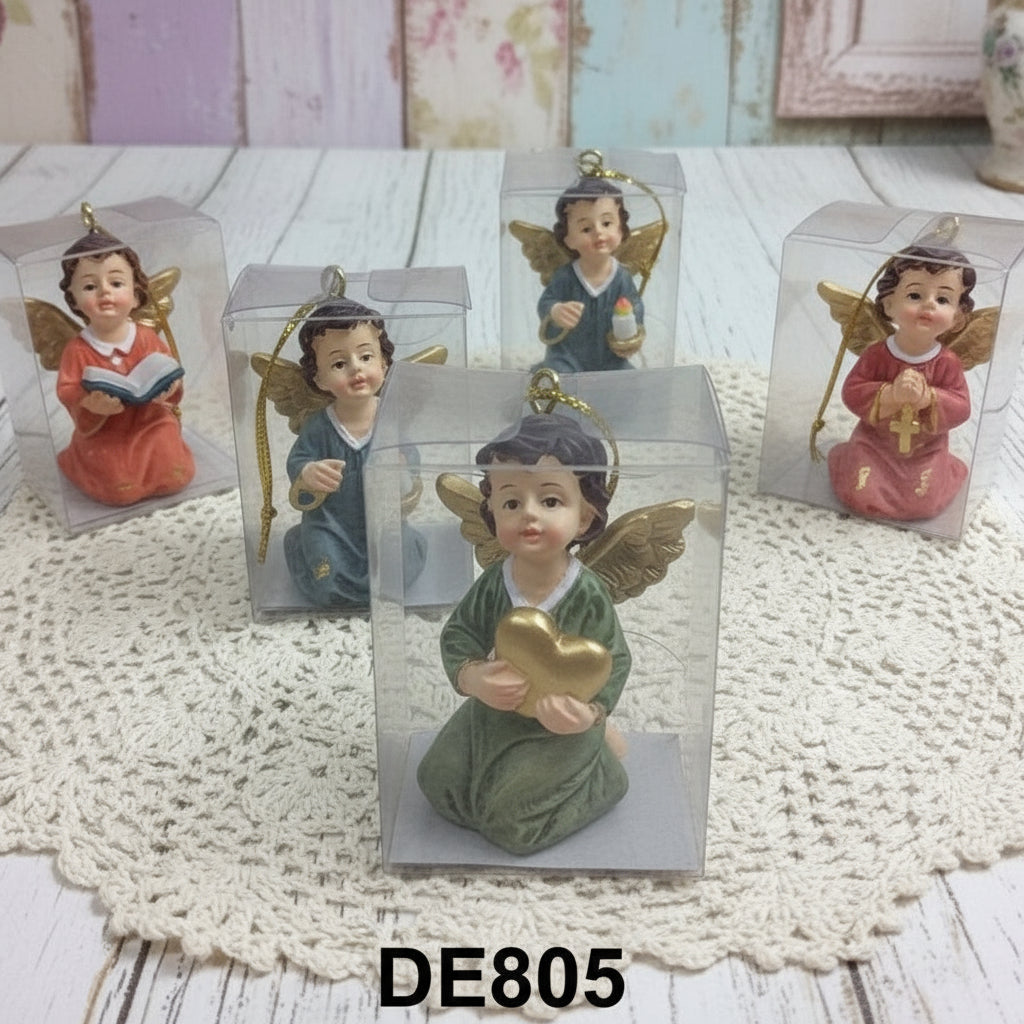 misto colori vivaci in lettura con cuore preghiera candela forma angioletto statuine angeli bomboniere battesimo comunione Cresima idea regalo Natale sorpresa ricordini souvenir oggettini