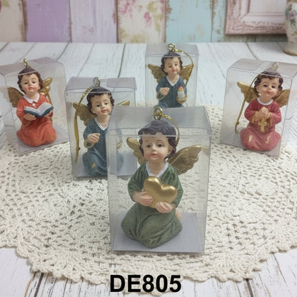 misto colori vivaci in lettura con cuore preghiera candela forma angioletto statuine angeli bomboniere battesimo comunione Cresima idea regalo Natale sorpresa ricordini souvenir oggettini