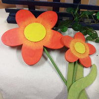 kit fiori margherite arancione con stelo articoli decorativi per vetrina fioristi