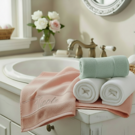 colorate lavette cucina salviette ospite bagno asciugamani spugna cotone inserto bordura bordo tela aida da ricamare con iniziali cifre disegni a punto croce