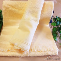 giallo vaniglia set mani ospite asciugamani colorati di spugna cotone tela Aida da ricamare a punto croce per idee regalo bagno salviette con frange stafil