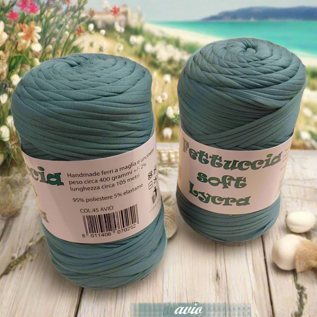 avio colore 45 crochet shop lycra soft fettuccia borse uncinetto merceria accessori servizio mas produttore PL4000 poliestere con elastane morbida uso crochet pochette clutch bags abbigliamento moda shopper cestini 
