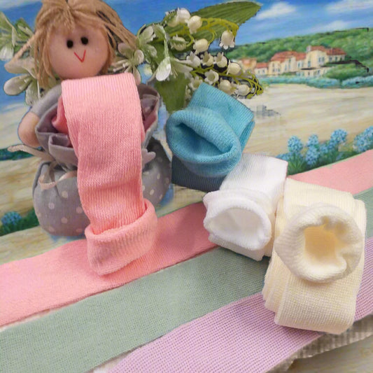 rosa azzurro bianco verde lilla crema colori stoffa tessuto gnomi natale bambole renkalik accessori pigottine mini tubolari per braccia gambe scarpine visi faccine maglina elastica piccoli