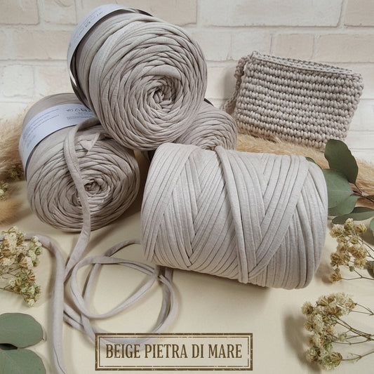 beige pietra di mare Stafil Noodles rotolo fettuccia uncinetto borse elastica cotone uso pochette clutch bags cestini culle abbigliamento  collane