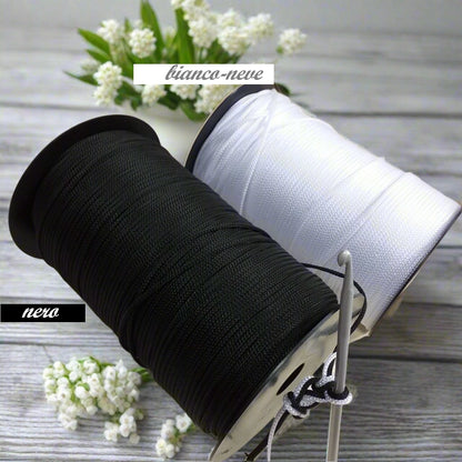 bianco neve e nero tripolino cordino thai cordoncino borse uncinetto ferri maglia stafil uso pochette clutch bags cerimonia sera ciabatte corda cappelli bijoux