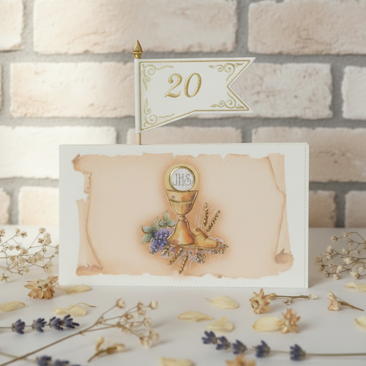 calice spighe uva foglie bigliettino simboli comunione per interno bomboniera cartoncino piccolo da scrivere o stampare fai da te