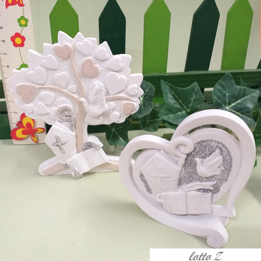 Bombonière Porcelaine Bambina Fleurs - Baptême, Communion, Crésime - 14,5 Cm