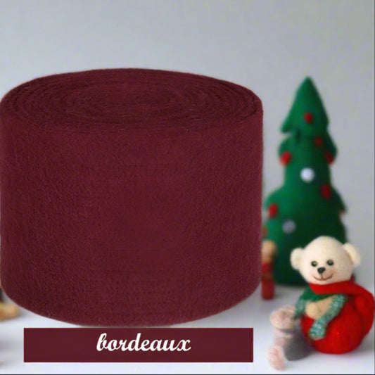 bordeaux da infeltrire per lavoretti feltro panno lana cotta modellabile uso creare bambola gnomi elfi bosco addobbi decorazioni natalizie rivestire piedi albero natale vasi di terracotta