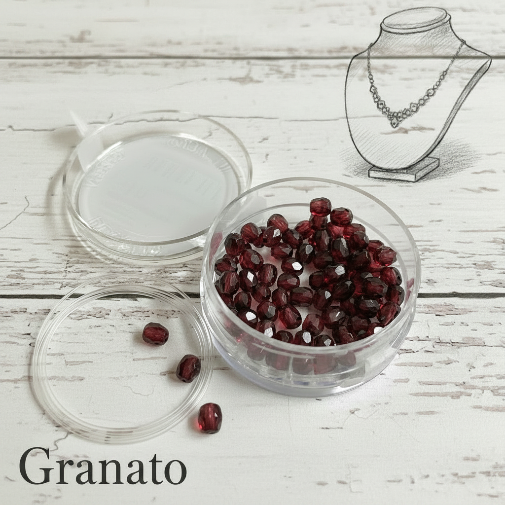 bordeaux cristalli perline collane e bigiotteria offerta perle 4 mm sfaccettate uso tessitura intreccio uncinetto collane