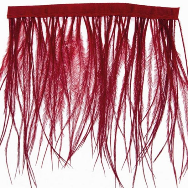 Ventaglio Con Piume Di Struzzo Bordeaux | Viganò Milano 1919 - Foto 4