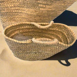piccola 30 x 20 x 18 cm forma cesto coffa siciliana paglia naturale borsa mare con manici da rivestire decorare fai da te personalizzare