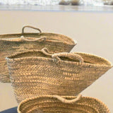 grande 46 x 26 x 25 cm forma cesto coffa siciliana paglia naturale borsa mare con manici da rivestire decorare fai da te personalizzare