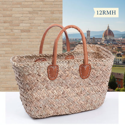 manici simil-cuoio borsa per spiaggia mare estiva di paglia palma da decorare con applicazioni passamaneria rivestire tessuto mattonelle granny uncinetto rafia fiori crochet
