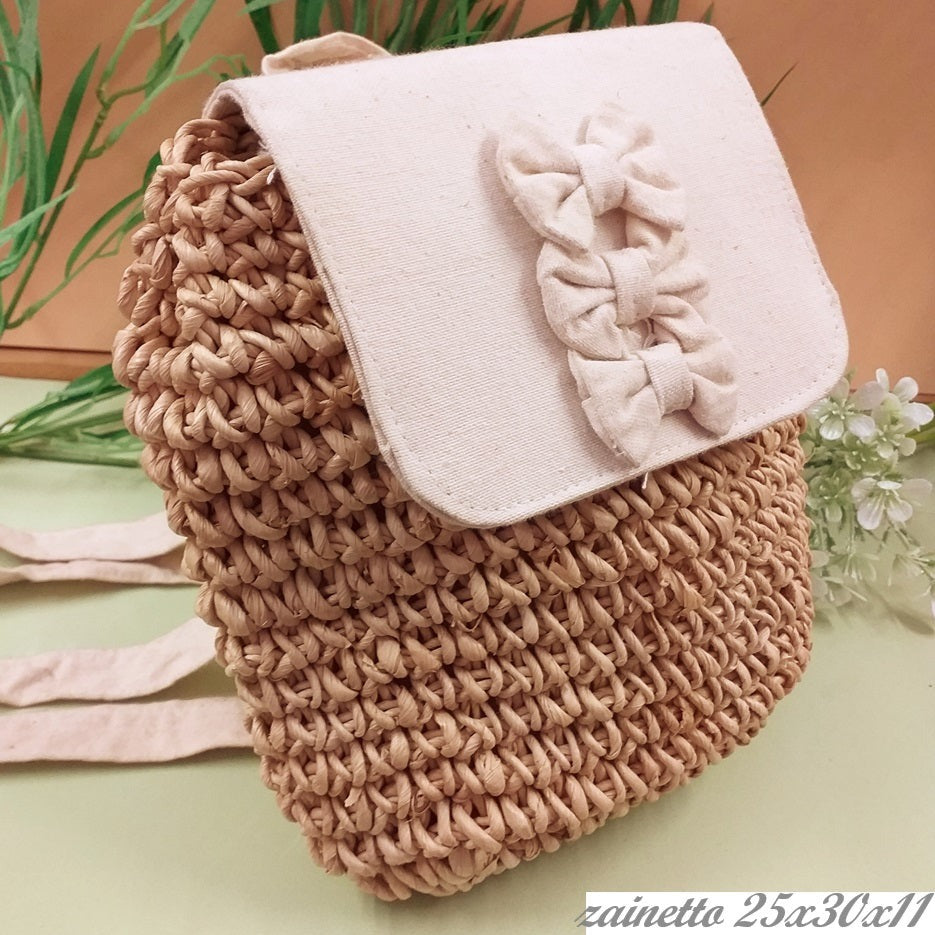 25 x 30 x 11 cm mare spiaggia piscina zainetto tela borsa paglia estiva fai da te decorazioni personalizzare decorare