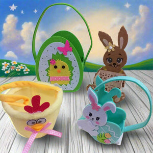 shopper borsa regalo cestino porta uovo feltro fai da te pasquale per confezione regalo ovetti fiori dolci pasticceria gioielleria erboristeria profumeria vetrinistica packaging idee gadget souvenir