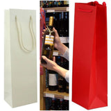carta bianca rossa borse con manici corda per confezione regalo vino Natale shopper bag portabottiglie confezionamento verticale bordolese borgognotta
