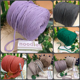 autunnali 8 colori marrone grigio lilla arancio torroncino rosato fettuccia elastica cotone per uncinetto stretch gomitoli uso cestini fiori handmade crochet cucito creativo t-shirt yarn zainetto borse clutch bags pochette Stafil Noodles natalizia