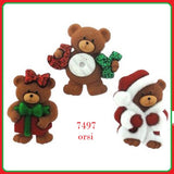 Christmas orsi bottoni natalizi vetrina bottoncini decorativi particolari creativi da cucire per addobbi albero Natale confezione regalo packaging vetrinistica