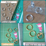 anellini brisé aperti 6 e 9 mm oro argento minuterie bijoux fai da te lavorazione perline gioielli uso per portachiavi orecchini braccialetti collane gioielli di bigiotteria