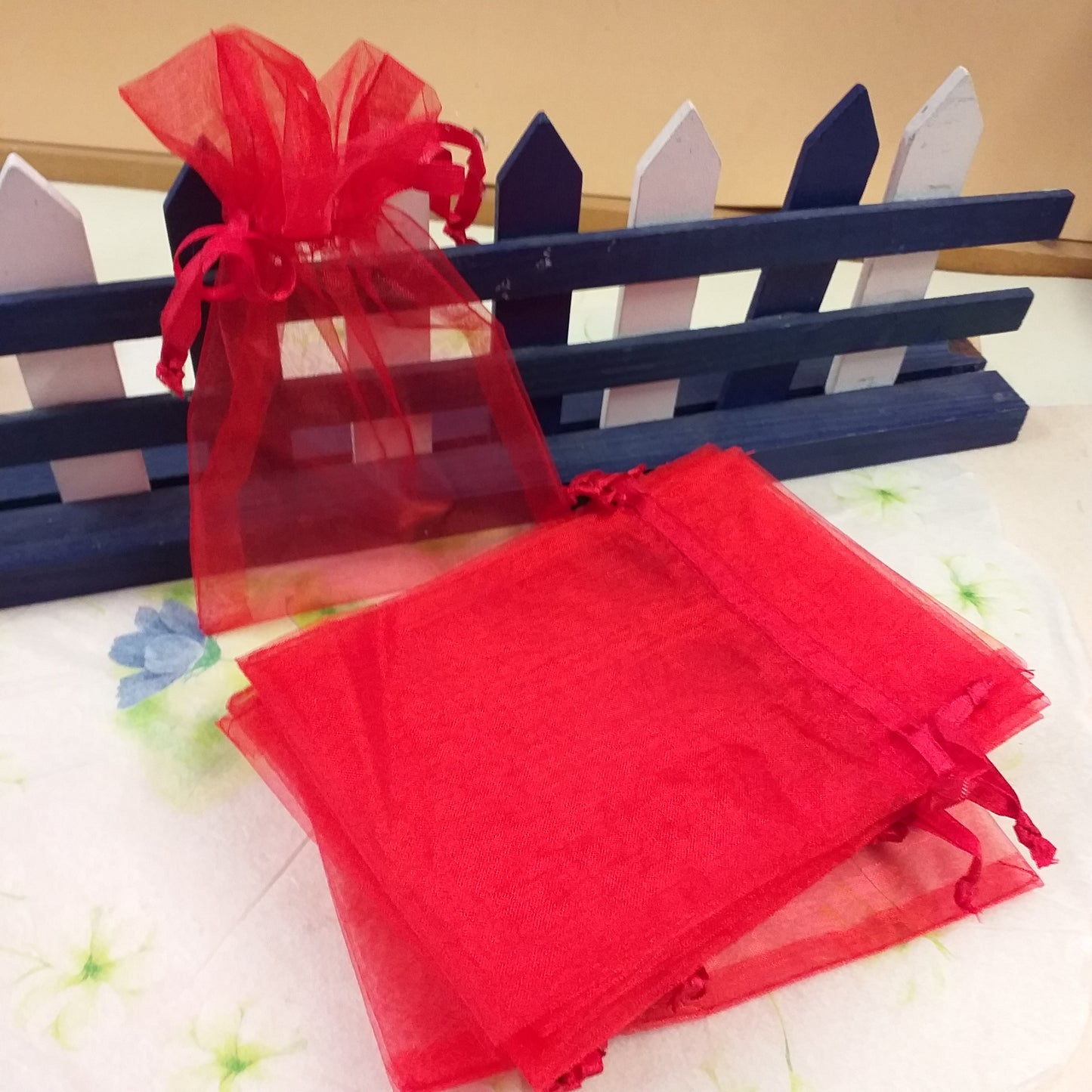 grandi sacchettini organza rossi 12 x 17 cm bustine tirante per confezionare bomboniere sacchetti regalo packaging bigiotteria gioielli bijoux collane