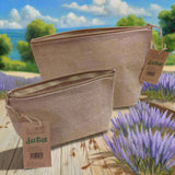 sacchetto con cerniera bustina pochette juta per borsa uncinetto da rivestire con filato cotone granny mattonelle o personalizzare scritte ricamo stampato applicazioni tessuto stoffa termoadesive strass