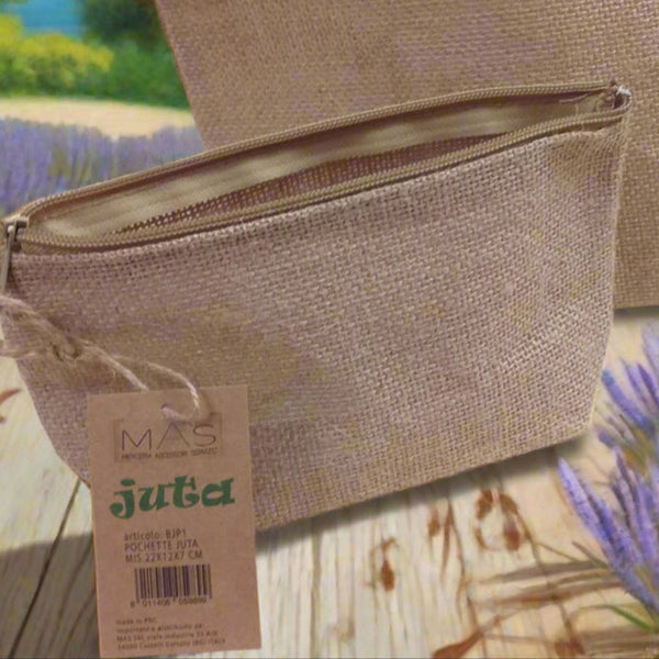 sacchetto con cerniera bustina pochette juta per borsa uncinetto da rivestire con filato cotone granny mattonelle o personalizzare scritte ricamo stampato applicazioni tessuto stoffa termoadesive strass