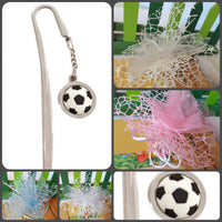 segnalibro pallone calcio bomboniere tema sport confezionate confetti sacchetti a rete pizzo bigliettino Prima Comunione Cresima 18 anni laurea matrimonio
